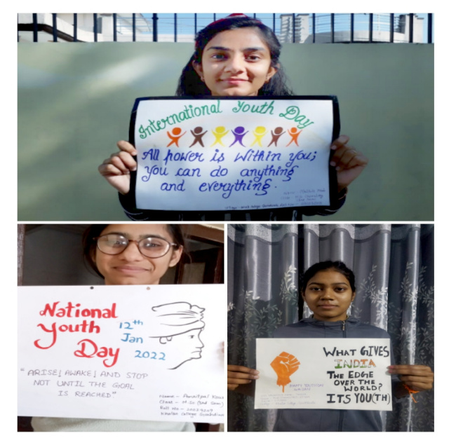 You are currently viewing ਰਾਸ਼ਟਰੀ ਯੁਵਾ ਦਿਵਸ ਮੌਕੇ ਤੇ ਕਰਵਾਏ ਪੋਸਟਰ ਮੇਕਿੰਗ ਅਤੇ ਸਲੋਗਨ ਲਿਖਣ ਮੁਕਾਬਲੇ