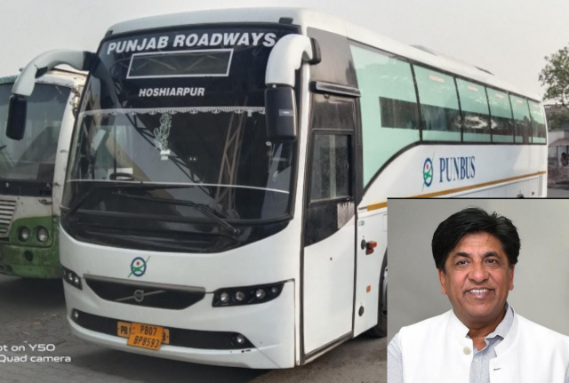 You are currently viewing ਦਿੱਲੀ ਏਅਰਪੋਰਟ ਜਾਣ ਵਾਲੇ ਯਾਤਰੀਆਂ ਲਈ ਵੱਡੀ ਸੌਗਾਤ ਹੈ ਪੰਜਾਬ ਸਰਕਾਰ ਦੀ ਲਗਜ਼ਰੀ ਵੋਲਵੋ ਬੱਸ ਸੇਵਾ : ਬ੍ਰਮ ਸ਼ੰਕਰ ਜਿੰਪਾ