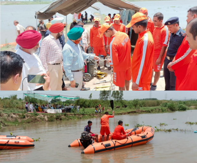 Read more about the article ਐਨ ਡੀ ਆਰ ਐਫ਼ ਵੱਲੋਂ ਹੜ੍ਹਾਂ ਜਿਹੀ ਸਥਿਤੀ ਨਾਲ ਨਿਪਟਣ ਲਈ ਬਰਾਮਦ ਰੈਲ ਵਿਖੇ ਮੌਕ ਡ੍ਰਿਲ