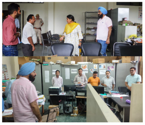 You are currently viewing ਡਿਪਟੀ ਕਮਿਸਨਰ ਪਠਾਨਕੋਟ ਨੇ ਡੀ.ਏ.ਸੀ. ਵਿਖੇ ਦਫਤਰਾਂ ਦੀ ਕੀਤੀ ਅਚਨਚੇਤ ਚੈਕਿੰਗ