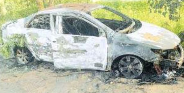 Read more about the article ਕਾਰ ਨੂੰ ਭਿਆਨਕ ਅੱਗ ਲੱਗਣ ਨਾਲ ਬੁਰੀ ਤਰ੍ਹਾਂ….