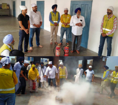 Read more about the article ਗੁਰਦੁਆਰਾ ਸ਼੍ਰੀ ਕੰਧ ਸਾਹਿਬ ਵਿਖੇ ਫਾਇਰ ਬ੍ਰਿਗੇਡ ਤੇ ਸਿਵਲ ਡਿਫੈਂਸ ਨੇ ਅੱਗ ਤੋਂ ਬਚਾਅ ਤੇ
