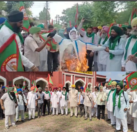 You are currently viewing ਕਿਸਾਨ ਜਥੇਬੰਦੀਆਂ ਨੇ ਫਤਿਹ ਜੰਗ ਸਿੰਘ ਬਾਜਵਾ ਦੇ ਘਰ…..