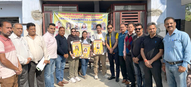 You are currently viewing लायंस क्लब सुजानपुर हरमन की और से डेंगू पर चलाया गया जागरूकता अभियान