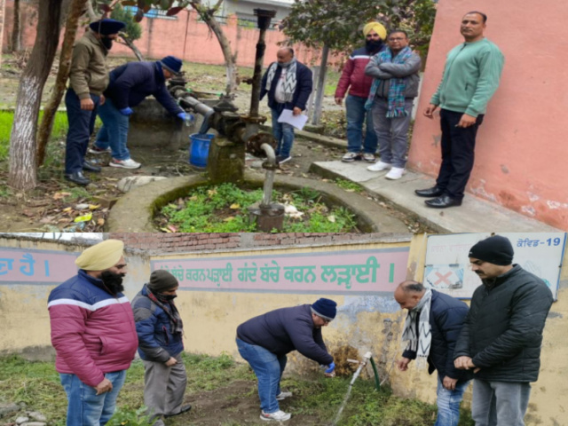 You are currently viewing ਸਿਹਤ ਵਿਭਾਗ ਦੀ ਟੀਮ ਵੱਲੋਂ ਨਰੋਟ ਜੈਮਲ ਸਿੰਘ ਵਿਖੇ ਪੀਣ ਵਾਲੇ ਪਾਣੀ ਦੇ ਸੈਂਪਲ ਭਰੇ