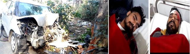 You are currently viewing ਫਗਵਾੜਾ ਹੁਸ਼ਿਆਰਪੁਰ ਰੋਡ ‘ਤੇ ਤੇਜ ਰਫਤਾਰ ਸਵਿਫਟ ਕਾਰ ਦਰਖ਼ਤ ਨਾਲ ਟਕਰਾਈ 2 ਨੌਜਵਾਨਾਂ ਦੀ ਮੌਤ, 2 ਗੰਭੀਰ ਜਖ਼ਮੀ