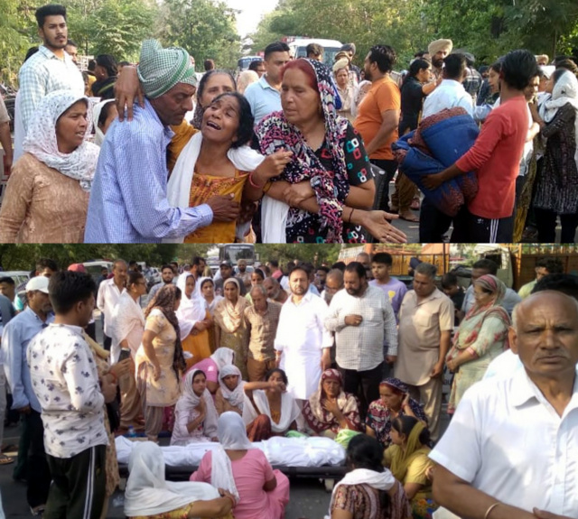 You are currently viewing ਸੜਕ ਹਾਦਸੇ ਦਾ ਸ਼ਿਕਾਰ ਹੋਏ ਨੌਜਵਾਨ ਦੇ ਪਰਿਵਾਰ ਨੇ ਥਾਣਾ ਰਾਵਲਪਿੰਡੀ ਪੁਲਿਸ ਖਿਲਾਫ ਦਿੱਤਾ ਧਰਨਾ