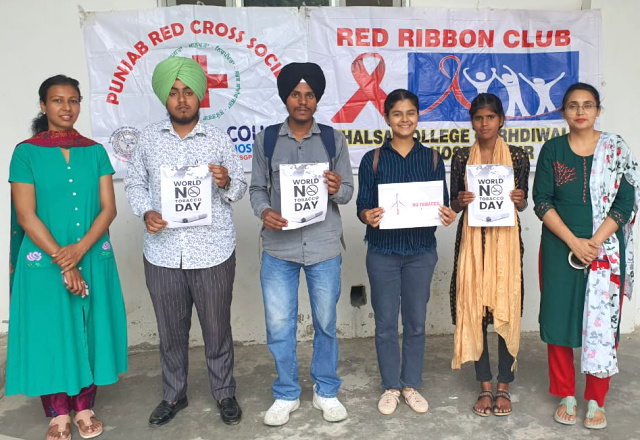 You are currently viewing ਖਾਲਸਾ ਕਾਲਜ,ਗੜ੍ਹਦੀਵਾਲਾ ਵਿਖੇ ਅੰਤਰਰਾਸ਼ਟਰੀ ਤੰਬਾਕੂ ਦਿਵਸ ਮਨਾਇਆ ਗਿਆ