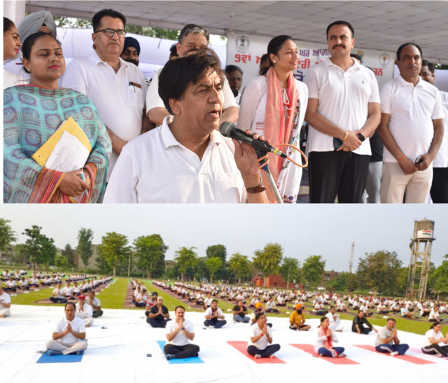 You are currently viewing ਮਨ ਤੇ ਸਰੀਰ ਦੋਵਾਂ ਦਾ ਵਿਕਾਸ ਕਰਦਾ ਹੈ ਯੋਗ : ਬ੍ਰਮ ਸ਼ੰਕਰ ਜਿੰਪਾ