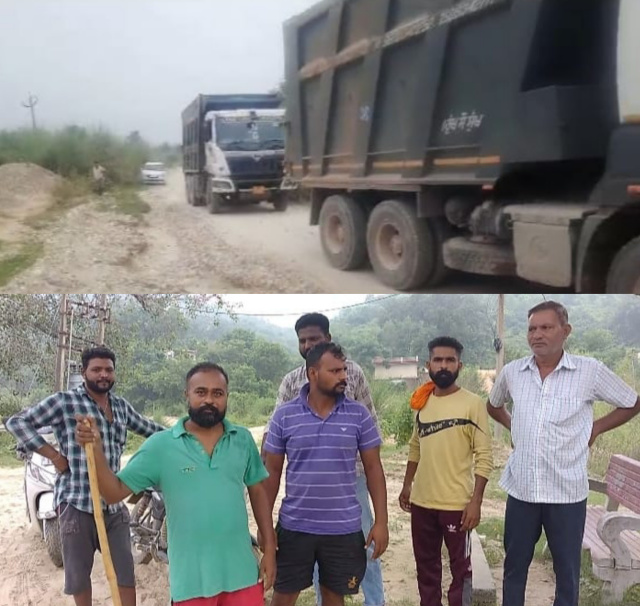 You are currently viewing ਉਵਰਲੋਡ ਟਿੱਪਰਾਂ ਤੇ ਟੁੱਟੀ ਸੜਕ ਦੇ ਸਤਾਏ ਖੇੜਾ ਵਾਸੀਆਂ ਨੇ ਸ੍ਰੀ ਖੁਰਾਲਗੜ੍ਹ ਸਾਹਿਬ ਸੜਕ ਤੇ ਟ੍ਰੈਫਿਕ ਨੂੰ ਕੀਤਾ ਬੰਦ