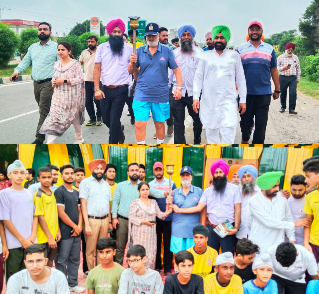 Read more about the article ਖੇਡਾਂ ਵਤਨ ਪੰਜਾਬ ਦੀਆਂ’ ਸੀਜ਼ਨ-2 – ਮਸ਼ਾਲ ਮਾਰਚ ਦਾ ਅੰਮ੍ਰਿਤਸਰ ਤੋਂ ਗੁਰਦਾਸਪੁਰ ਜ਼ਿਲ੍ਹੇ ਵਿੱਚ ਦਾਖਲ ਹੋਣ ’ਤੇ ਜ਼ਿਲ੍ਹਾ ਪ੍ਰਸ਼ਾਸਨ ਵਲੋਂ ਭਰਵਾਂ ਸਵਾਗਤ