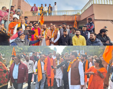 You are currently viewing सनातन धर्म के अपमान को रोकने के लिए होशियारपुर में भगवा मार्च निकाला गया : शिवसेना पंजाब