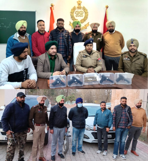 You are currently viewing ਪੰਜਾਬ ਪੁਲਿਸ ਨੇ ਫਿਰੌਤੀਆਂ ਮੰਗਣ ਵਾਲੇ ਗਿਰੋਹ ਨੂੰ ਅਸਲੇ ਸਮੇਤ ਕੀਤਾ ਕਾਬੂ