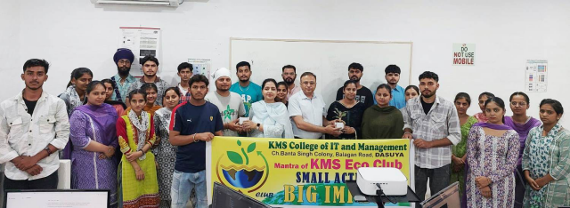 You are currently viewing ਕੇ.ਐਮ.ਐਸ ਕਾਲਜ ਦੇ ਈਕੋ ਕਲੱਬ ਵੱਲੋਂ ਵਿਸ਼ਵ ਵਾਤਾਵਰਨ ਦਿਵਸ ਮੌਕੇ ਜਾਗਰੂਕਤਾ ਸੈਮੀਨਾਰ ਕਰਵਾਇਆ – ਪ੍ਰਿੰਸੀਪਲ ਡਾ.ਸ਼ਬਨਮ ਕੌਰ