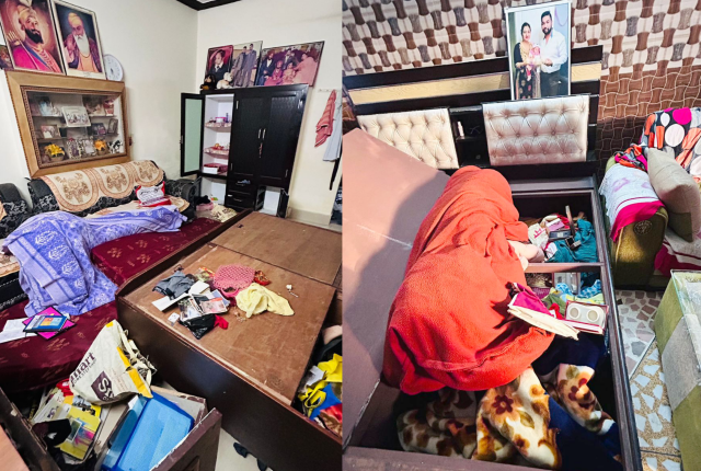 You are currently viewing ਦਸੂਹਾ ‘ਚ ਅਣਪਛਾਤੇ ਚੋਰਾਂ ਨੇ ਇਕ ਬੰਦ ਘਰ ਨੂੰ ਬਣਾਇਆ ਨਿਸ਼ਾਨਾ,ਤਾਲੇ ਤੋੜ ਕੇ ਲੱਖਾਂ ਰੁਪਏ ਸੋਨੇ ਗਹਿਣੇ ਤੇ ਸਮਾਨ ਕੀਤਾ ਚੋਰੀ