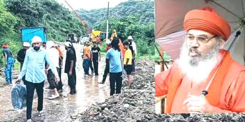 You are currently viewing भारी वर्षा के कारण श्री चरण छोह गंगा श्री खुरालगढ साहिब की सड़क का हुआ नुकसान