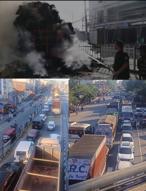 Read more about the article जालंधर पठानकोट राष्ट्रीय राजमार्ग पर धूं धूं कर जली पराली की ट्राली, बडा हादसा…..