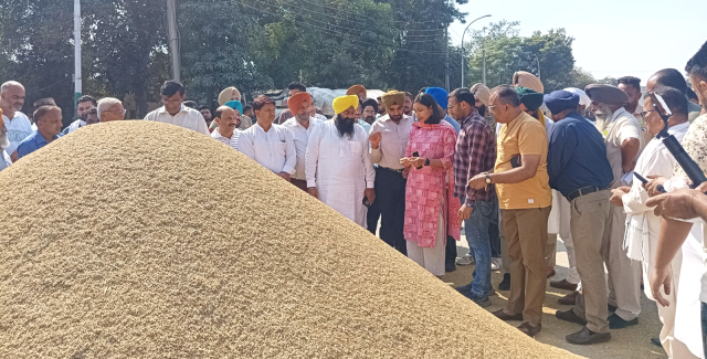 You are currently viewing ਵਿਧਾਇਕਾਂ ਅਤੇ ਅਧਿਕਾਰੀਆਂ ਨੇ ਜ਼ਿਲ੍ਹੇ ਦੀਆਂ ਮੰਡੀਆਂ ਵਿੱਚ ਝੋਨੇ ਦੀ ਖਰੀਦ ਦਾ ਲਿਆ ਜਾਇਜ਼ਾ