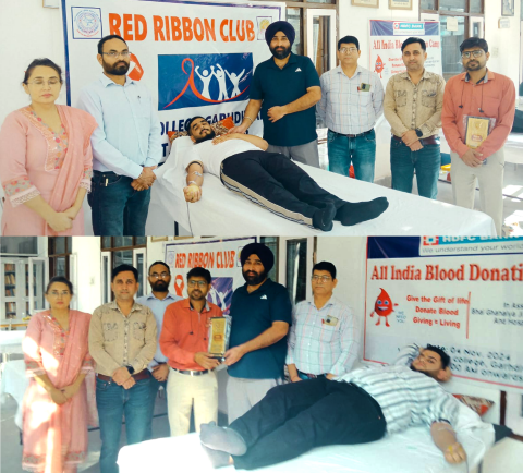 You are currently viewing ਰੈਡ ਕ੍ਰਾਸ ਰੈਡ ਰੇਬਨ ਅਤੇ NSS ਦੇ ਵਲੰਟਰੀਆਂ ਵੱਲੋਂ HDFC ਬੈਂਕ ਦਸੂਆ ਦੀ ਐਸੋਸੀਏਸ਼ਨ ਨਾਲ ਖੂਨਦਾਨ ਕੈਂਪ ਲਗਾਇਆ ਗਿਆ