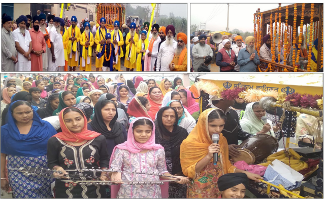 Read more about the article ਪਿੰਡ ਨਾਰੰਗਸ਼ਾਹਪੁਰ ਅਤੇ ਗੰਢਵਾ ਦੀਆਂ ਸੰਗਤਾਂ ਨੇ ਸਜਾਇਆ 555ਵੇਂ ਪ੍ਰਕਾਸ਼ ਪੁਰਬ ਨੂੰ ਸਮਰਪਿਤ ਵਿਸ਼ਾਲ ਨਗਰ ਕੀਰਤਨ