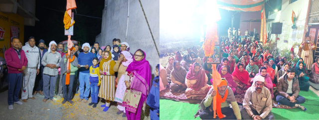 Read more about the article छठी प्रभातफेरी का ठहराव शर्मा के निवास स्थान पर हुआ