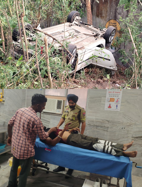 You are currently viewing ਓਵਰ ਸਪੀਡ ਕਾਰ ਦਰੱਖਤ ਚ ਵੱਜਣ ਤੋਂ ਬਾਅਦ ਲੱਗੀਆਂ ਪਲਟੀਆਂ, ਕਾਰ ਡਰਾਈਵਰ..