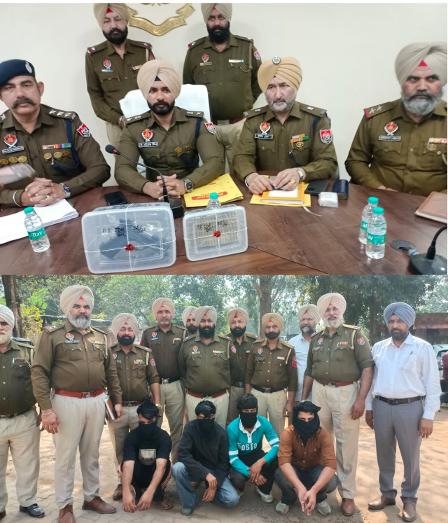 You are currently viewing ਟਾਰਗਿਟ ਕਿਲਿੰਗ ਕਰਨ ਆਏ ਗੋਪੀ ਲਾਹੌਰੀਆ ਗੈਂਗ ਦੇ 4 ਗੁਰਗਿਆ ਨੂੰ ਪਿਸਟਲ ਤੇ ਰੋਂਦਾ ਸਮੇਤ ਕੀਤਾ ਕਾਬੂ