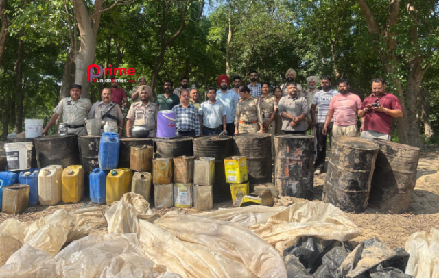 ਗੈਰ-ਕਾਨੂੰਨੀ ਸ਼ਰਾਬ ਦੇ ਖਿਲਾਫ ਆਬਕਾਰੀ ਵਿਭਾਗ ਦੀ ਵੱਡੀ ਕਾਰਵਾਈ