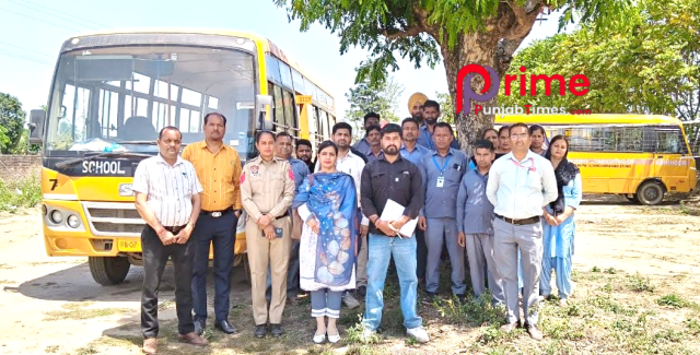 ਸੇਫ ਸਕੂਲ ਵਾਹਨ ਪਾਲਿਸੀ ਤਹਿਤ ਸਕੂਲ ਬੱਸਾਂ ਦੀ ਜਾਂਚ